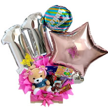 Gifts with balloons, balloons with numbers, gifts for children, gifts with sweets, gifts for girls, Peru gifts, Lima gifts, chocolate gifts, birthday balloons