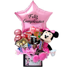 Minnie plush, gift with chocolates, gift with sweets, Ferrero chocolate, gifts for women, gifts for women, gifts for mother's day, home delivery of gifts, home delivery of gifts, gifts in Lima, gifts in Peru, rosatel. gifts for lovers, Valentine's Day gifts, stuffed bunny, chocolates