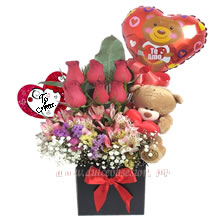 gifts for lovers, stuffed animals for gifts, arrangement with roses, red roses, delivery of roses, gifts in Lima, gifts peru, gifts lima