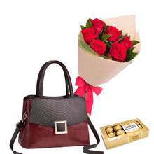 gift bags, ferrero chocolates, bouquet of roses, red roses, Lima gifts, Peru details, mother's day gifts, details with love, gifts for women, handbags, florist